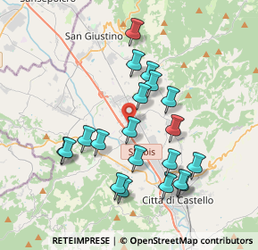 Mappa Via Vittorini, 06012 Città di Castello PG, Italia (3.695)