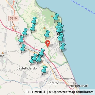 Mappa Via Piani D'Aspio, 60020 Sirolo AN, Italia (3.6975)