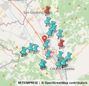 Mappa Via Gino Scaramucci, 06012 Città di Castello PG, Italia (3.7175)