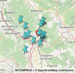 Mappa SP 1 Setteponti Provinc.le L.Quarata, 52100 Arezzo AR, Italia (9.01)