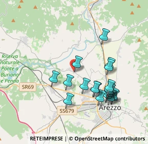 Mappa SP 1 Setteponti Provinc.le L.Quarata, 52100 Arezzo AR, Italia (3.911)