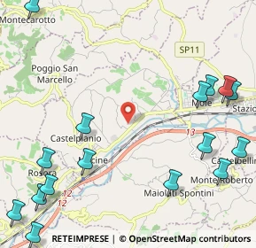 Mappa Via San Filippo, 60031 Castelplanio AN, Italia (3.25375)