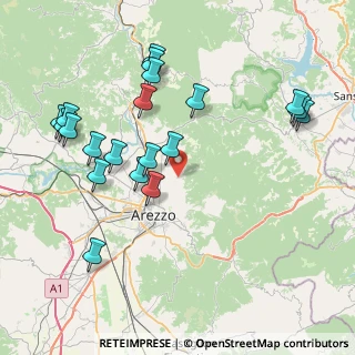 Mappa Strada Comunale Antria - S. Polo, 52100 Arezzo AR, Italia (8.997)