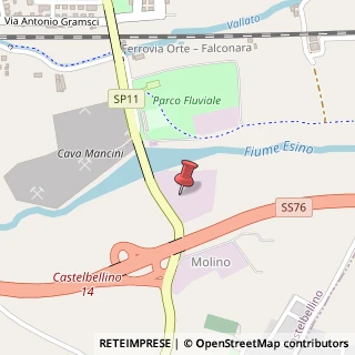 Mappa Via Molino, 1, 60030 Castelbellino, Ancona (Marche)