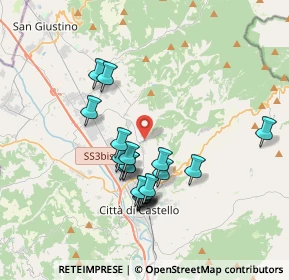 Mappa Via della Concordia, 06012 Città di Castello PG, Italia (3.3645)