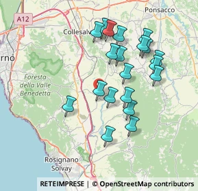 Mappa Via Roma, 56040 Orciano Pisano PI, Italia (7.145)