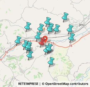 Mappa Via Europa, 60030 Monte Roberto AN, Italia (3.1115)