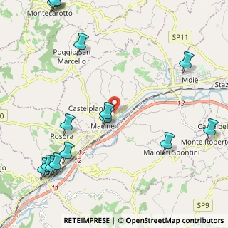 Mappa Via Carrozze Vaccili, 60031 Castelplanio AN, Italia (3.112)