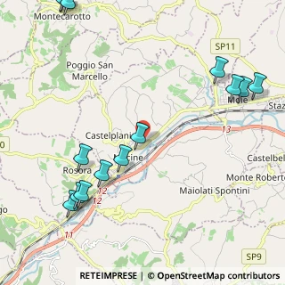 Mappa Via Carrozze Vaccili, 60031 Castelplanio AN, Italia (2.98857)