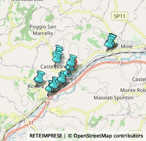 Mappa Via Carrozze Vaccili, 60031 Castelplanio AN, Italia (1.4565)