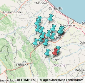 Mappa Via Carrozze Vaccili, 60031 Castelplanio AN, Italia (9.8455)