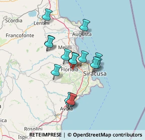 Mappa SS 124 km 110, 96014 Floridia SR, Italia (12.32333)