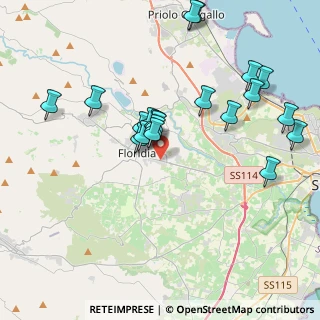 Mappa SS 124 km 110, 96014 Floridia SR, Italia (4.4495)