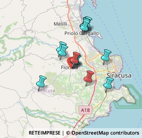 Mappa Via Giacomo Puccini, 96014 Floridia SR, Italia (6.15385)