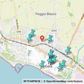 Mappa Via E.Caruso, 93012 Gela CL, Italia (1.28538)