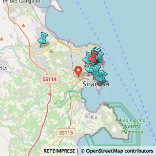 Mappa VIA NECROPOLI DEL FUSCO S, 96100 Siracusa SR, Italia (2.58182)