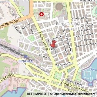 Mappa Via Monsignore Giacomo Carabelli, 6, 96100 Siracusa, Siracusa (Sicilia)