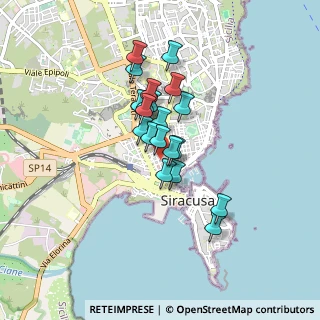 Mappa Via Bacchilide, 96100 Siracusa SR, Italia (0.7)