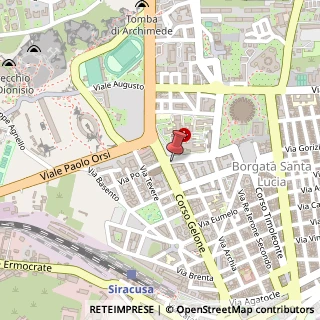 Mappa Via Giuseppe Testaferrata, 6, 96100 Siracusa, Siracusa (Sicilia)