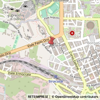 Mappa Via Simeto, 1/A, 96100 Siracusa, Siracusa (Sicilia)