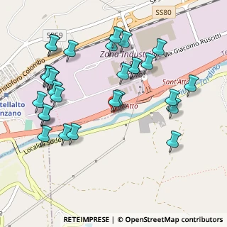 Mappa Superstrada Teramo nterno della stazione di servizio Metano Teramo Mare direzione Giulianova, 64100 San Nicolò A Tordino TE, Italia (0.59)