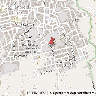 Mappa Via madonna delle grazie, 73034 Gagliano del Capo, Lecce (Puglia)