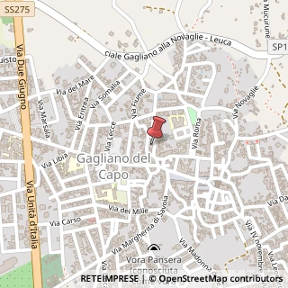 Mappa Via Trento, 16, 73034 Gagliano del Capo, Lecce (Puglia)