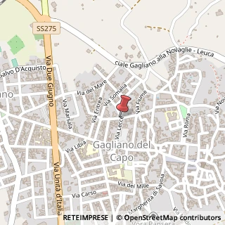 Mappa Via Lecce, 7, 73034 Gagliano del Capo, Lecce (Puglia)