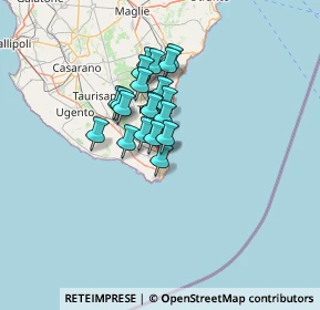 Mappa 73034 Gagliano del capo LE, Italia (9.6075)