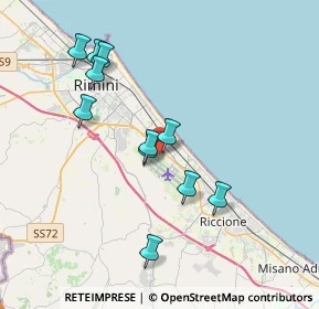 Mappa Via Pasquale Mazzocchi, 47924 Rimini RN, Italia (3.61636)