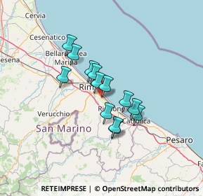 Mappa Via Pasquale Mazzocchi, 47924 Rimini RN, Italia (9.75077)