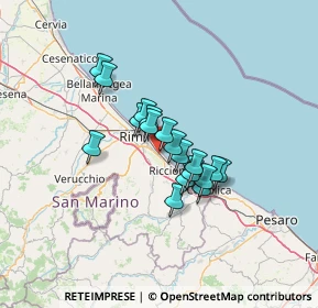 Mappa Viale Ginevra, 47924 Rimini RN, Italia (9.31222)