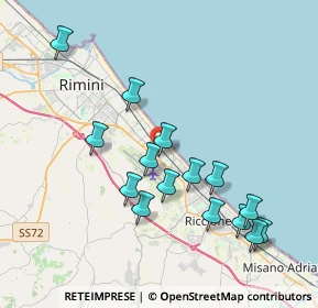 Mappa Viale Costantinopoli, 47924 Rimini RN, Italia (3.97133)