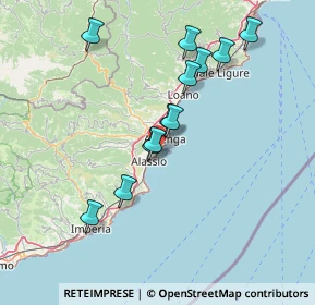 Mappa SS 1 Via Aurelia, 17021 Alassio SV, Italia (13.9125)