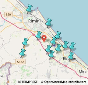 Mappa Via Coriano, 47900 Rimini RN, Italia (3.52692)