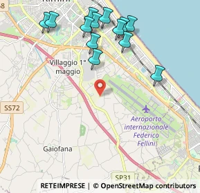 Mappa Via Coriano, 47900 Rimini RN, Italia (2.39231)