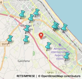Mappa Via Coriano, 47900 Rimini RN, Italia (2.08727)