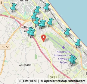 Mappa Via Coriano, 47900 Rimini RN, Italia (2.22143)