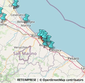 Mappa Viale Felice Carlo Pullè, 47924 Rimini RN, Italia (17.53769)