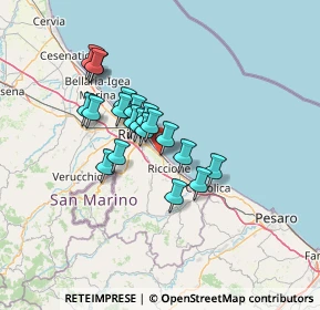 Mappa Viale Felice Carlo Pullè, 47924 Rimini RN, Italia (10.5095)