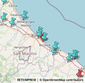 Mappa Viale Felice Carlo Pullè, 47924 Rimini RN, Italia (22.01571)