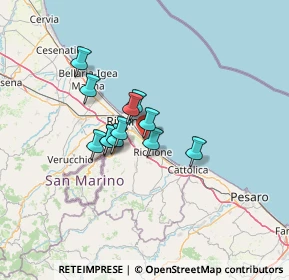 Mappa Viale Felice Carlo Pullè, 47924 Rimini RN, Italia (9.00833)