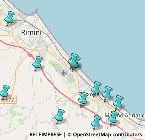 Mappa Viale Felice Carlo Pullè, 47924 Rimini RN, Italia (5.20167)