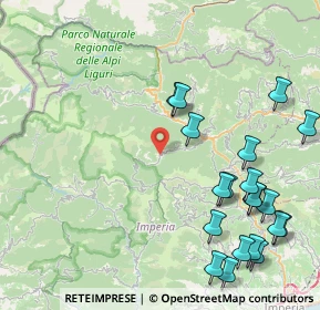 Mappa Via Generale G. B. Dian, 18026 Rezzo IM, Italia (10.7375)