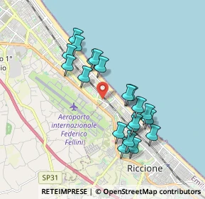 Mappa Via Novara, 47924 Rimini RN, Italia (1.7255)