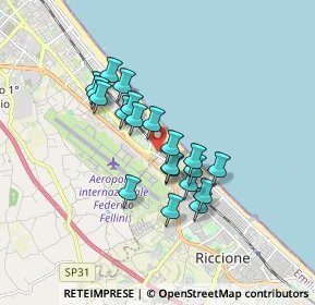 Mappa Via Novara, 47924 Rimini RN, Italia (1.38)