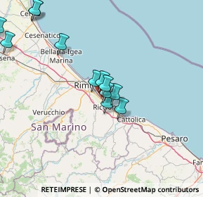 Mappa Via Novara, 47924 Rimini RN, Italia (17.57462)