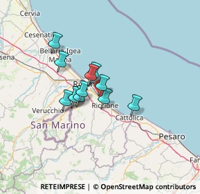 Mappa Via Novara, 47924 Rimini RN, Italia (9.11167)