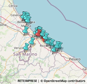 Mappa Via Novara, 47924 Rimini RN, Italia (11.087)