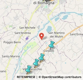 Mappa Via Corpolò Fossatone, 47822 Rimini RN, Italia (3.53929)